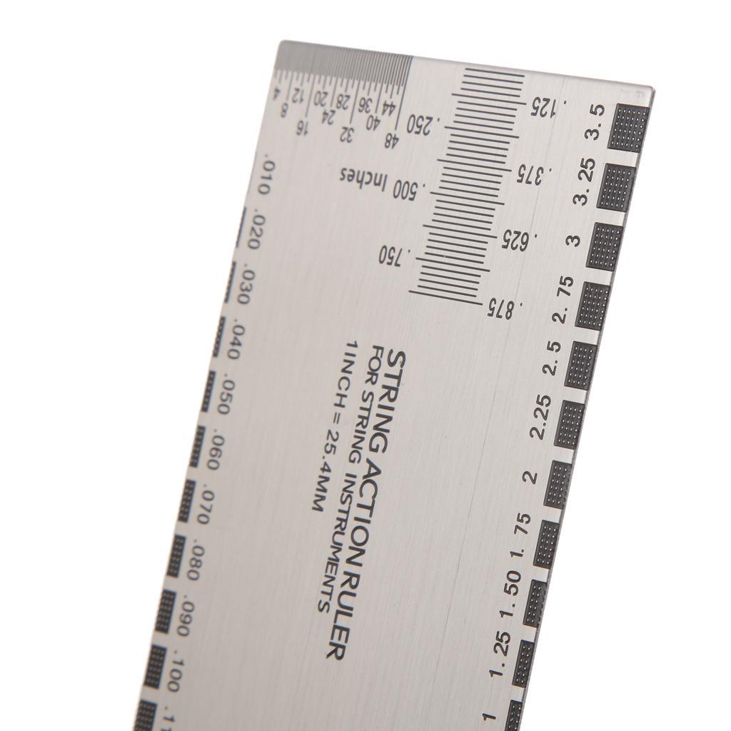 Stainless Steel String Action Ruler Luthier Gauge Tool for String Instrument