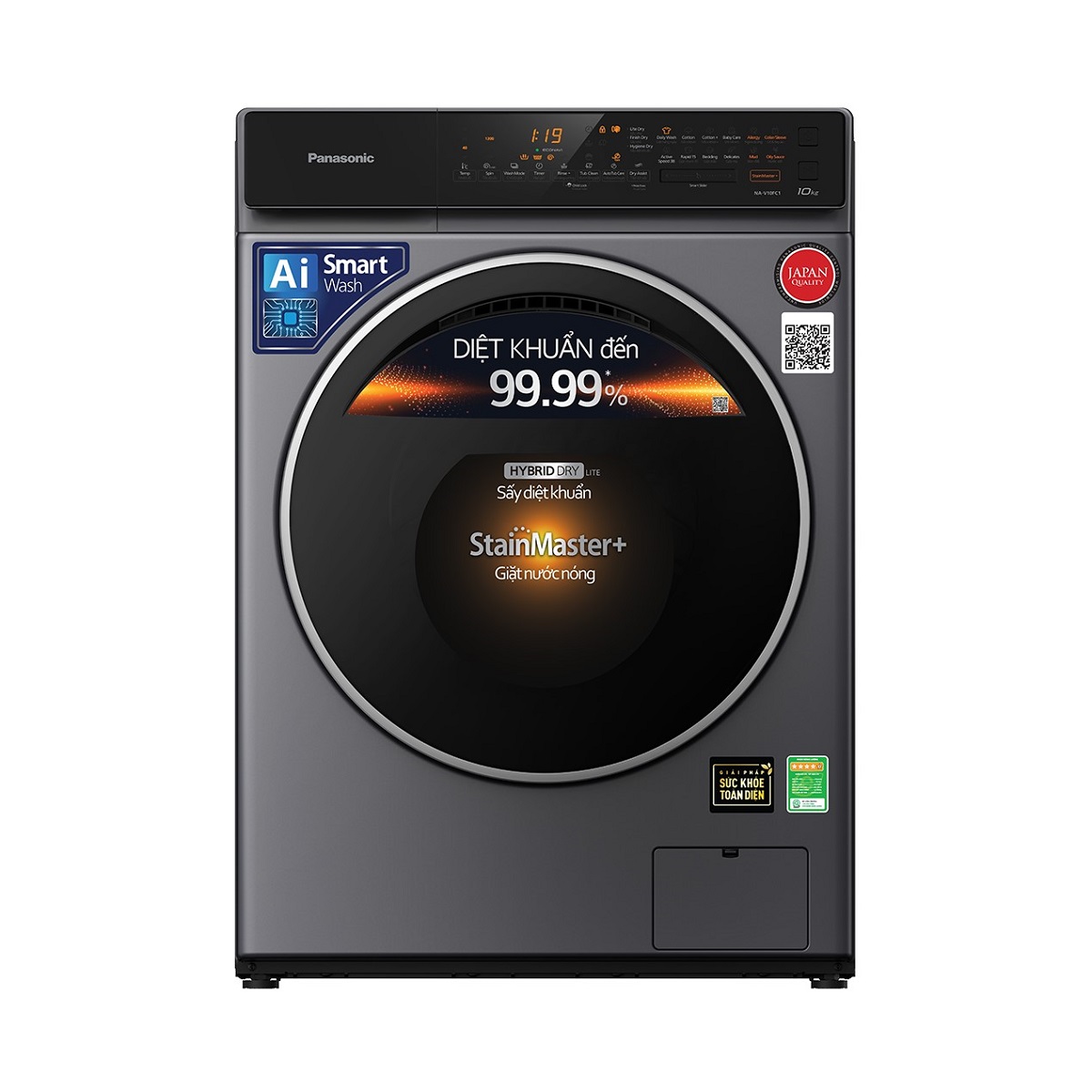 Máy giặt sấy Panasonic NA-V10FC1LVT 10/2kg - Hàng chính hãng - Giao HCM và 1 số tỉnh thành