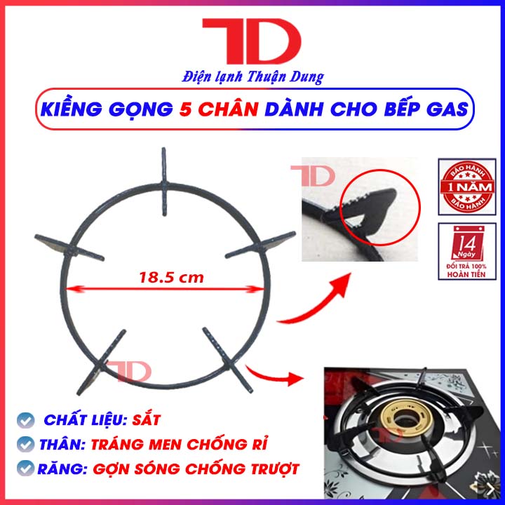 Kiềng SẮT ĐÚC NGUYÊN KHỐI dùng cho các loại bếp gas 5 chân - Điện lạnh Thuận Dung
