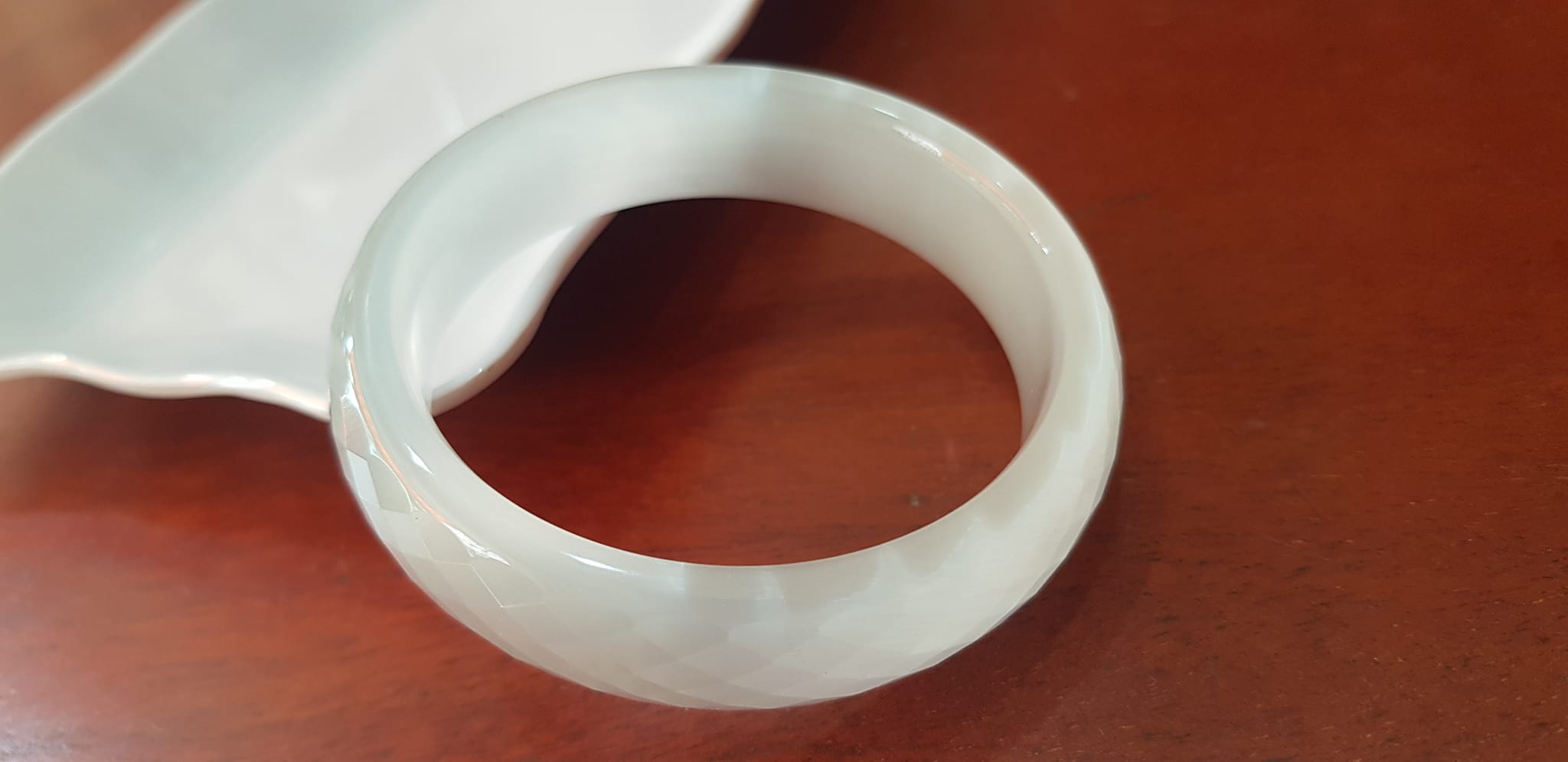 Vòng tay nữ Bản Hẹ đá mắt mèo giác trắng mới đẹp Vòng Ni 54mm x Cao 15mm x dầy 7mm Nữ mệnh kim mệnh thuỷ nặng 50kg - 55kg đeo ạ