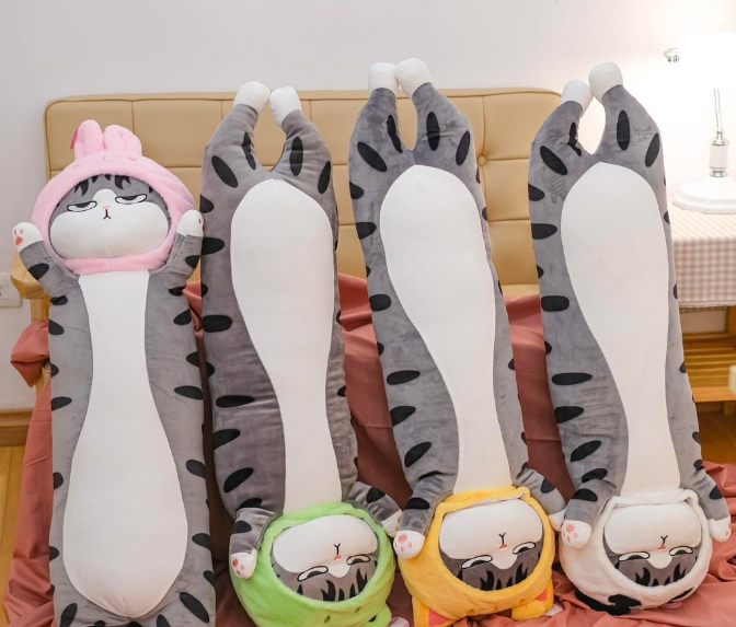 Thú nhồi bông mèo hoàng thượng cosplay form dài - Size từ 65cm đến 110cm- Quà tặng gấu bông mèo nhồi bông dễ thương - Gối ôm mềm mịn cho bé
