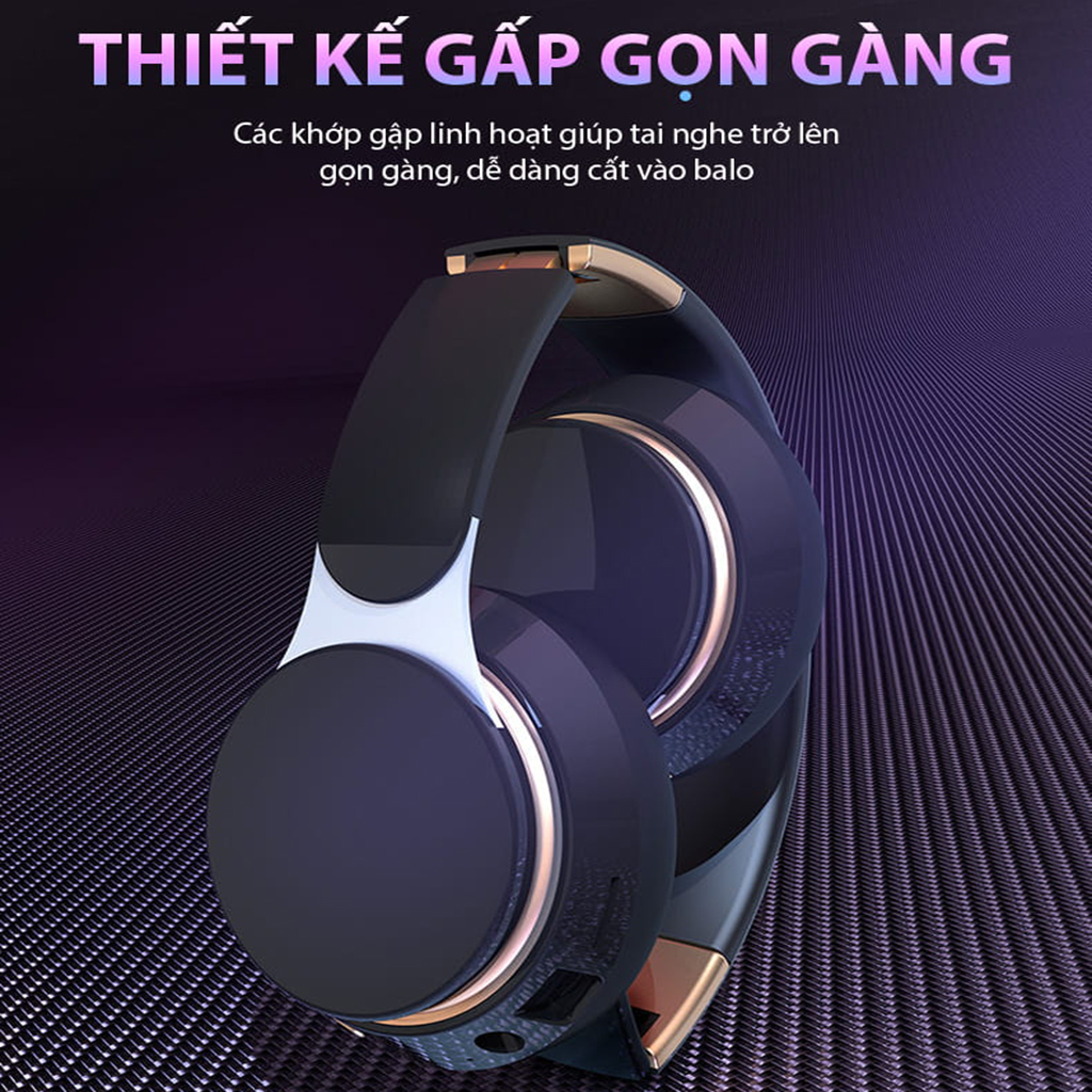 Tai Nghe Bluetooth Chụp Tai Smart Headphone T7 Tai Nghe Chụp Tai Có Mic Chơi Game Lắp Được Thẻ Nhớ Tương Thích Với Máy Tính Điện Thoại Có Thẻ Nhớ Pin Trâu Âm Bass Cực Chất