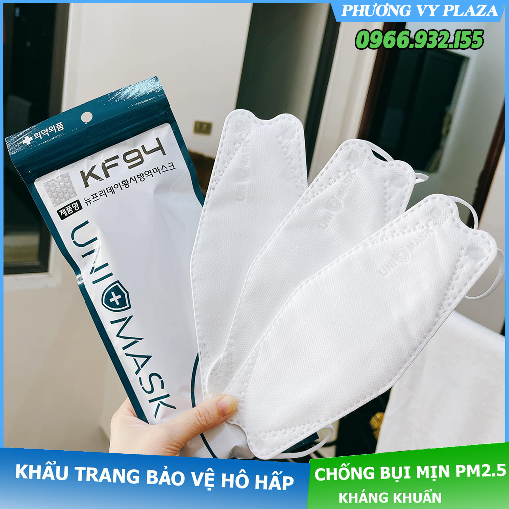 1 thùng 300 chiếc khẩu trang KF94 UNI MASK chống bụi mịn và kháng khuẩn theo công nghệ Hàn Quốc