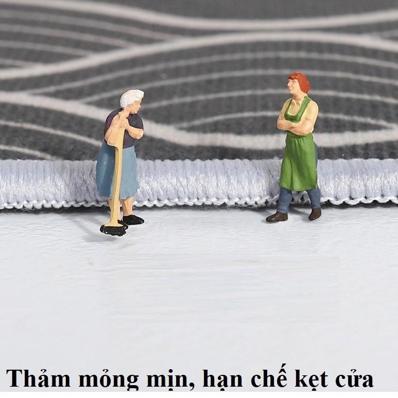 Thảm trải sàn nhà bếp chống trơn trượt, thảm chùi chân phòng khách họa tiết đẹp