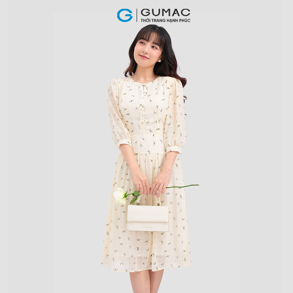 Đầm nhún tùng tay lỡ DC12015 thời trang GUMAC