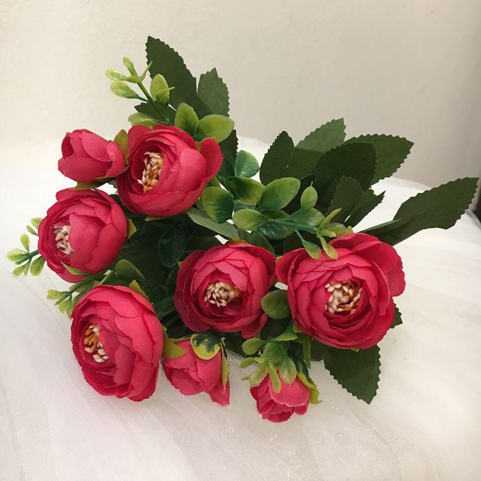 Bình hoa hồng châu Âu siêu đẹp, lọ hoa lụa để bàn trang trí tự nhiên