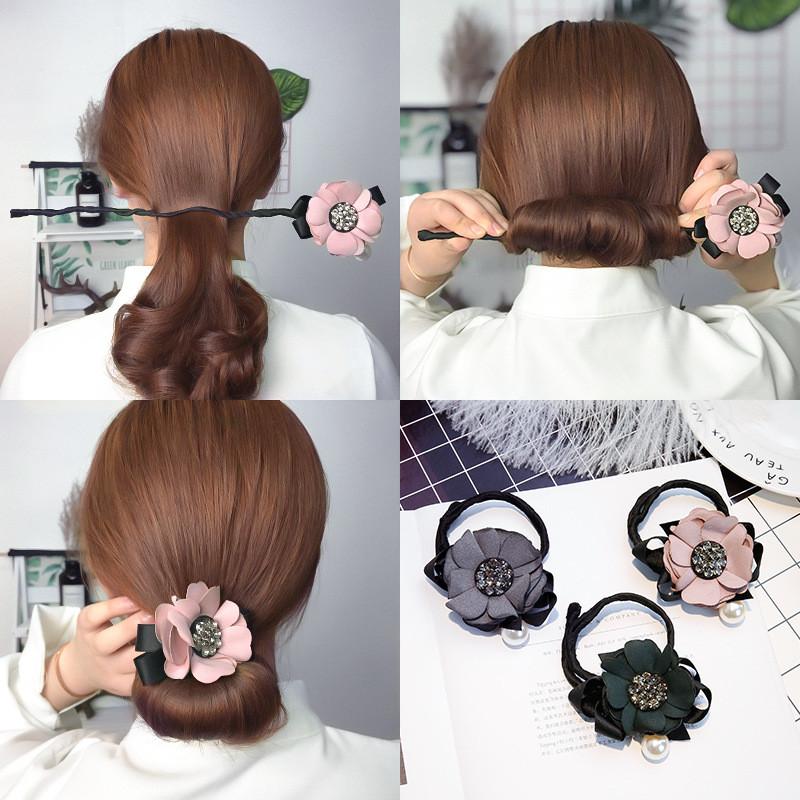 Dây hoa búi tóc đính hoa đại phong cách Hàn Quốc- combo 2 cái 2 màu