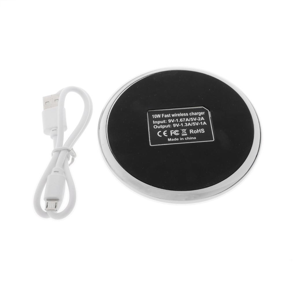 Wireless Charger, Qi Certified Wireless Fast Charger Charging Pad with LED Indicator Light for Samsung Galaxy S9/S9+/S8/S8+/S7/S7 Edge/Note 8,iPhone X, iPhone 8/8Plus and QI-enabled Device