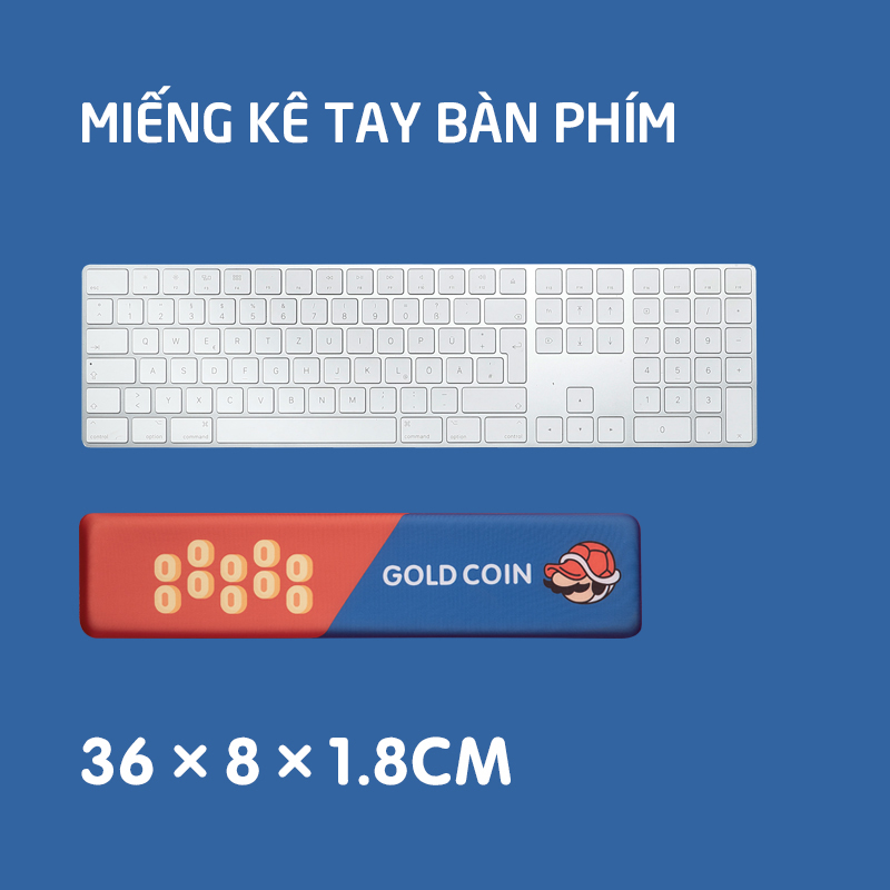 Miếng Kê Tay Khi Gõ Phím Bằng Xốp Silicon Cao Cấp Đệm Cổ Tay Chống Mỏi Khi Làm Việc Size 46 Và 36