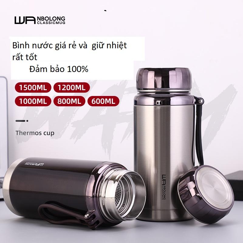 Bình Nước Giữ Nhiệt Nóng Lạnh 1200ML &amp; 1500ML NBOLIONG Titan