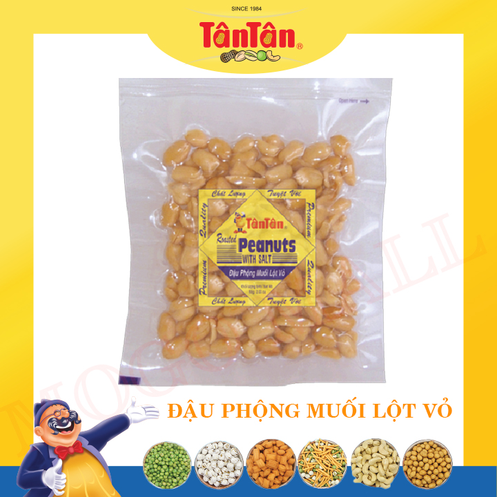 Combo 5 gói Đậu phộng Muối Lột Vỏ Tân Tân 55g