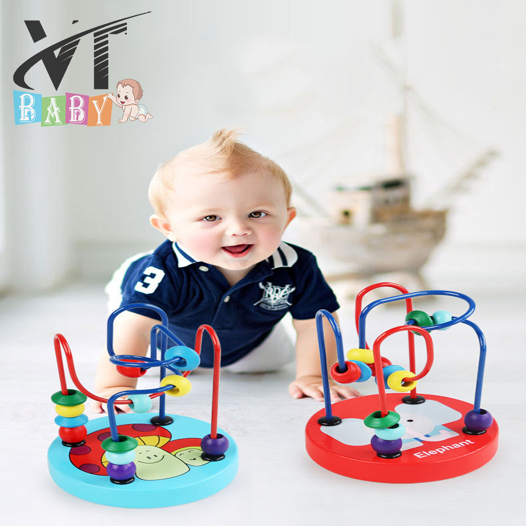 Bộ Luồn Hạt Bằng Gỗ Cao Cấp Cho Bé