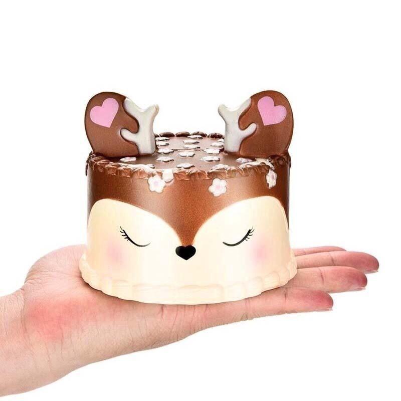 đồ chơi squishy bánh gato sừng hươu KUTE - an toàn cho trẻ ( nguyenhuyen9916 )