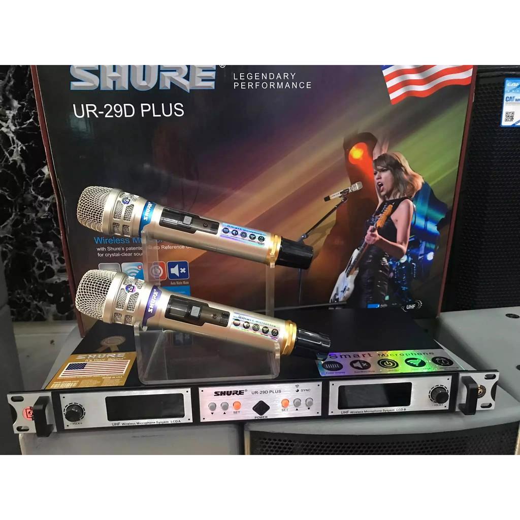 Micro không dây cao cấp SHURE UR-29D PLUS-MAIN 4 râu điểu chỉnh được 200 tần số, chất lượng cao bảo hành 12 tháng