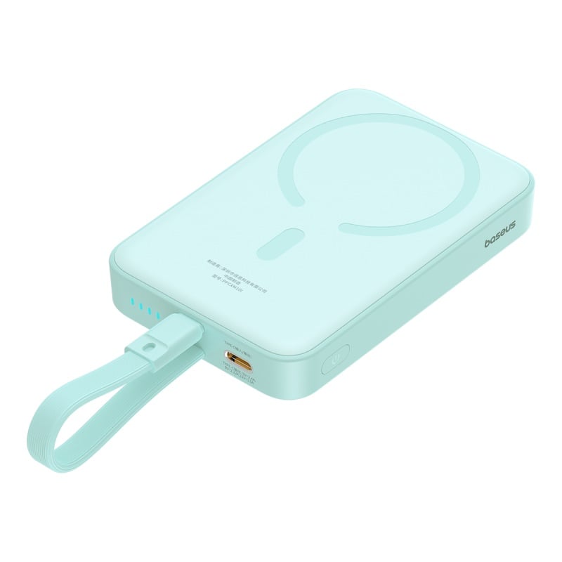 Pin Sạc Không Dây Tích Hợp Nam Châm Baseus Magnetic Mini Wireless 10000mAh 20W (tích hợp sẵn cáp IP) - Hàng chính hãng