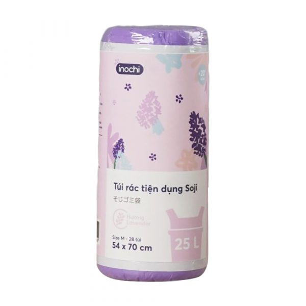 Túi rác tiện dụng Soji 25L x 28 túi (Size M) Hương Lavender