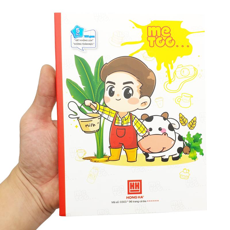 Combo 5 Vở Class Me Too - 5 Ô Ly 96 Trang 100gsm - Hồng Hà 0303 (Mẫu Màu Giao Ngẫu Nhiên)