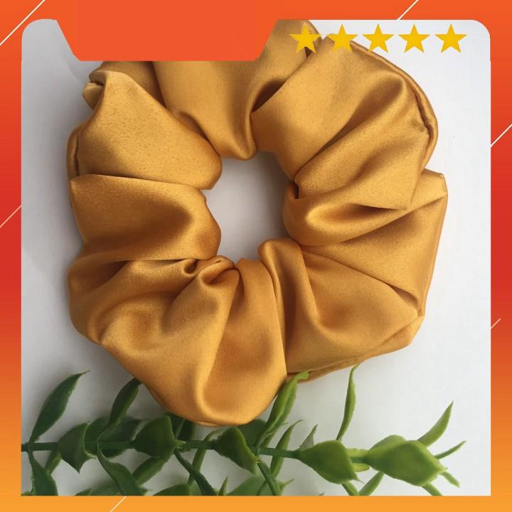 Dây Cột tóc vải scrunchies buộc tóc vải trơn bóng loại đẹp hot trend