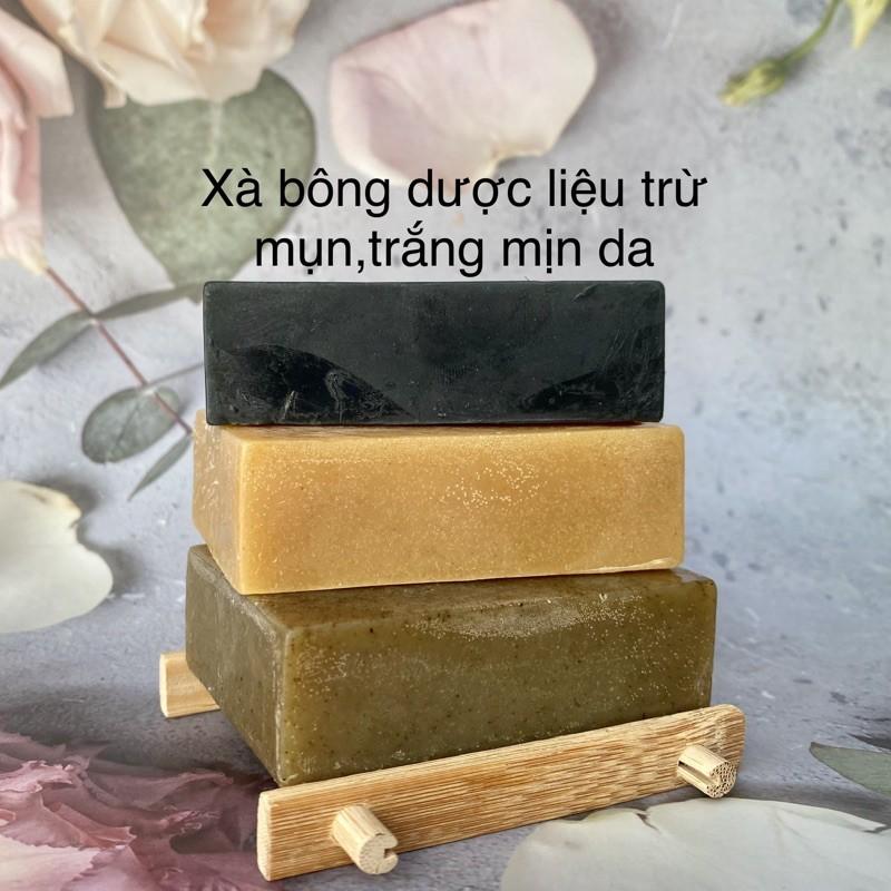 Combo xà bông bồ hòn dược liệu handmade tự nhiên 100% hsd 18 tháng