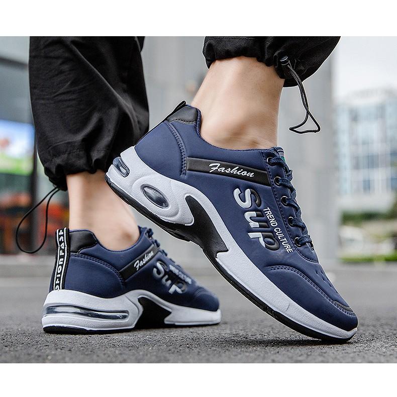 Giày Thể Thao Nam Giày sneaker HHT, S29 Trơn Màu Xanh