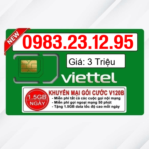 Sim Viettel số đẹp - Hàng chính hãng - 0983.23.12.95