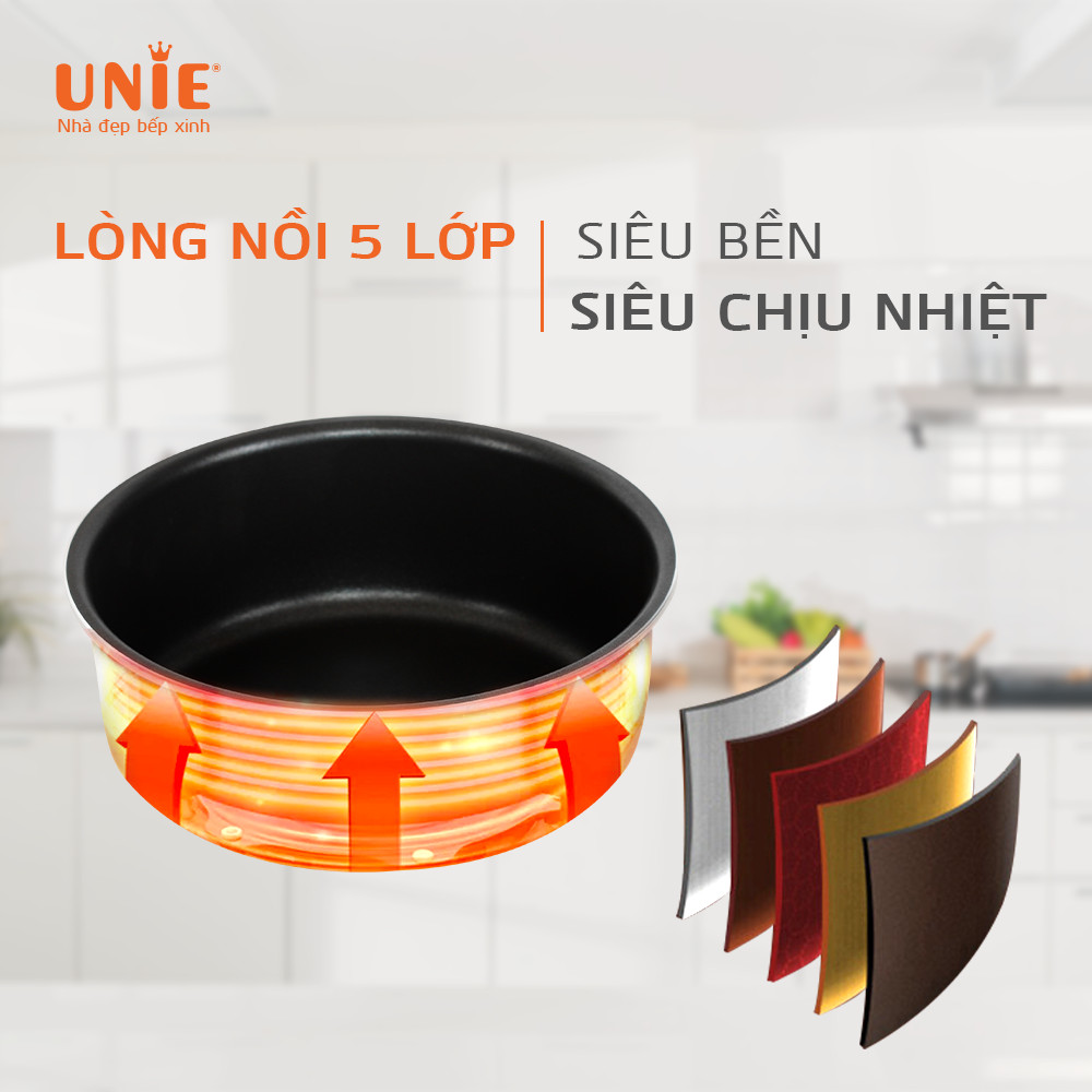 Nồi Áp Suất Điện  Đa Năng  Cao Cấp UNIE UPC5081Y Tiêu Chuẩn Đức Thiết Kế Sang Trọng Tích Hợp 7 Chức Năng Nấu Công Suất 900 W - Hàng Chính Hãng