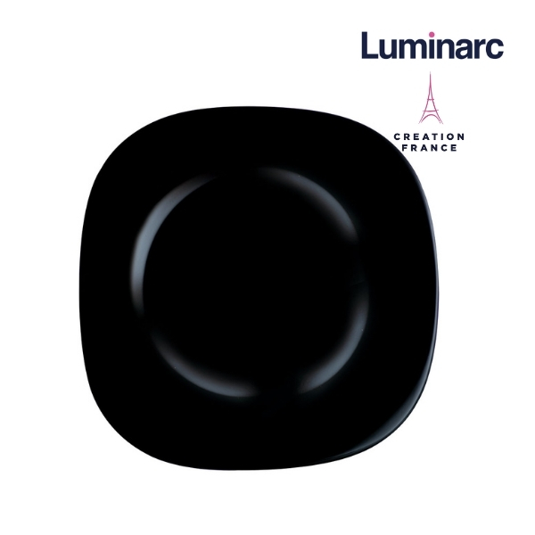 Bộ 6 Đĩa Thuỷ Tinh Luminarc Carine Đen 26cm - LUCAH3666