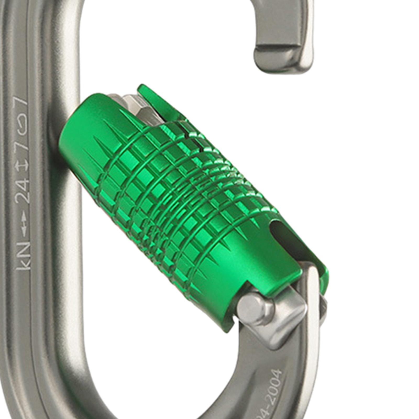 Auto Locking Carabiner Heavy Duty Carabiner 24kN Screw Lock Hanging Hook Buckle O Shape Carabiner Clip for Mountaineer, Yoga