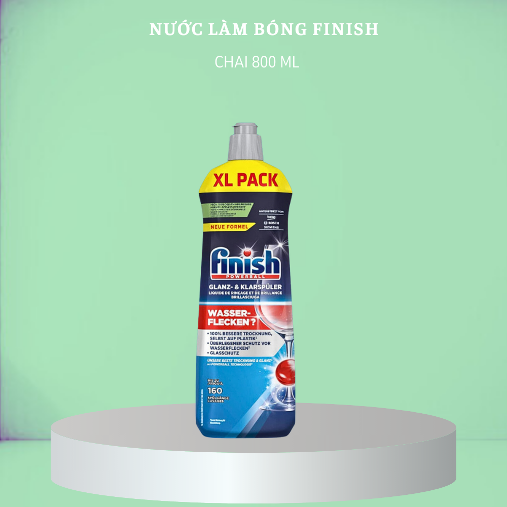 Nước Làm Bóng Finish 800Ml Dùng Cho Máy Rửa Bát Chén - 800Ml Nước Bóng Finish