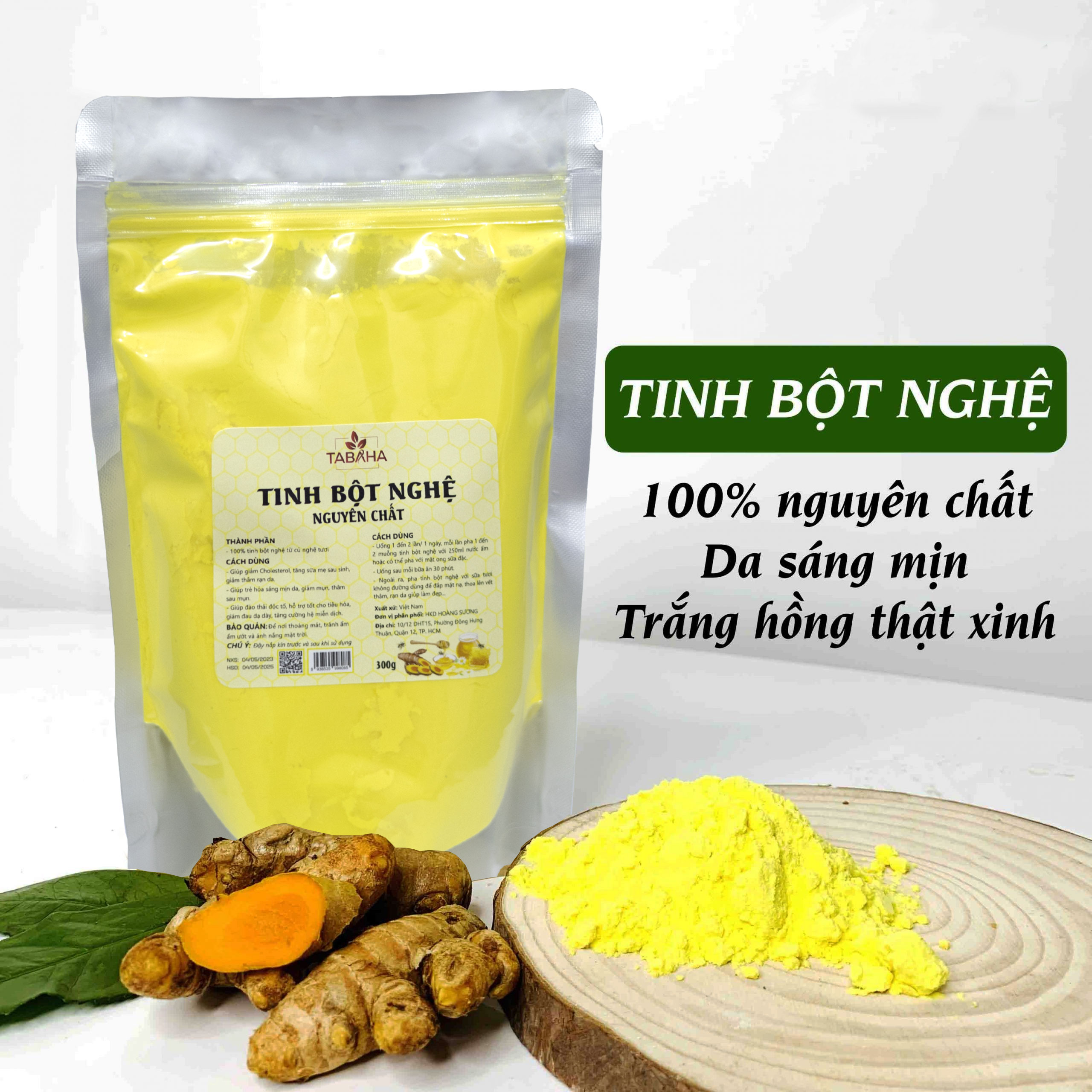 Tinh bột nghệ vàng nguyên chất TABAHA 300g