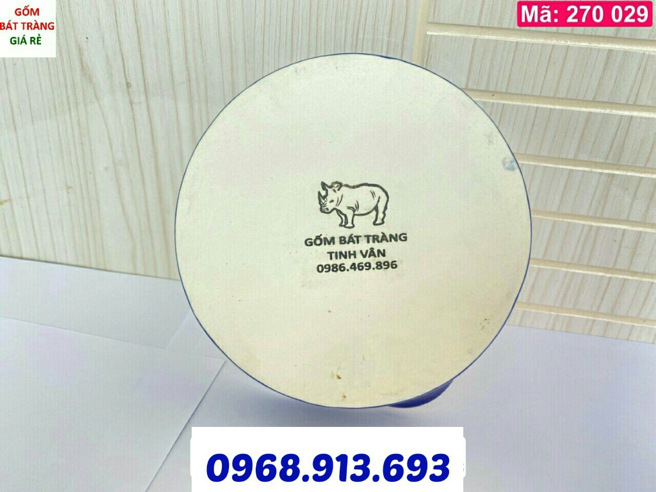 Đĩa mài sừng TG, đường kính 20 cm - cao 3,5 cm, gốm sứ- 270029