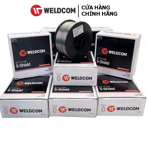 Dây Hàn Lõi Thuốc E71-GS Weldcom 1Kg ( 1.0-0.8)mm Dùng Hàn MIG Không Dùng Khí