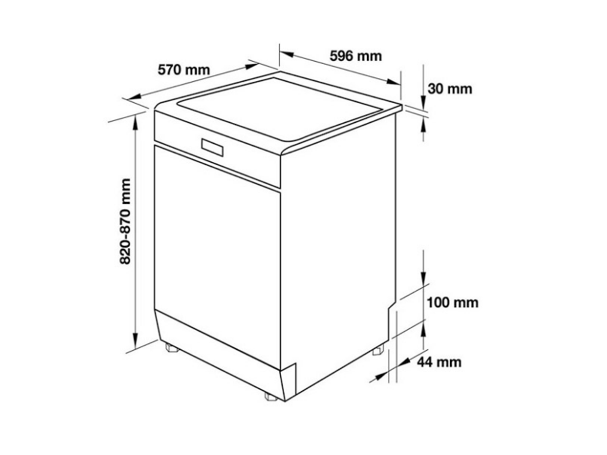 MÁY RỬA CHÉN ĐỘC LẬP HÄFELE HDW-F60E - Hàng chính hãng (538.21.200)