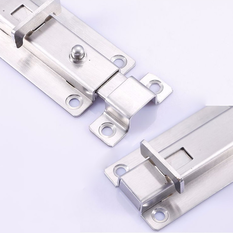 Chốt cửa ngang bằng inox không gỉ 3 inch; 4 inch tùy chọn (có nút ấn tự nhả - loại nhỏ)