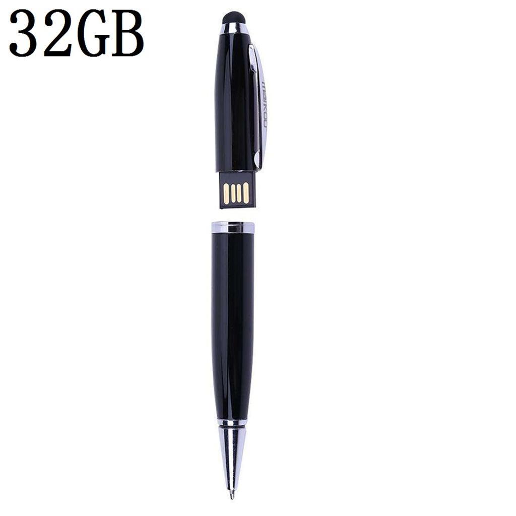 3in1 USB 2.0 Flash Screen Stylus Pen Writing Ballpoint Pen 32G Black