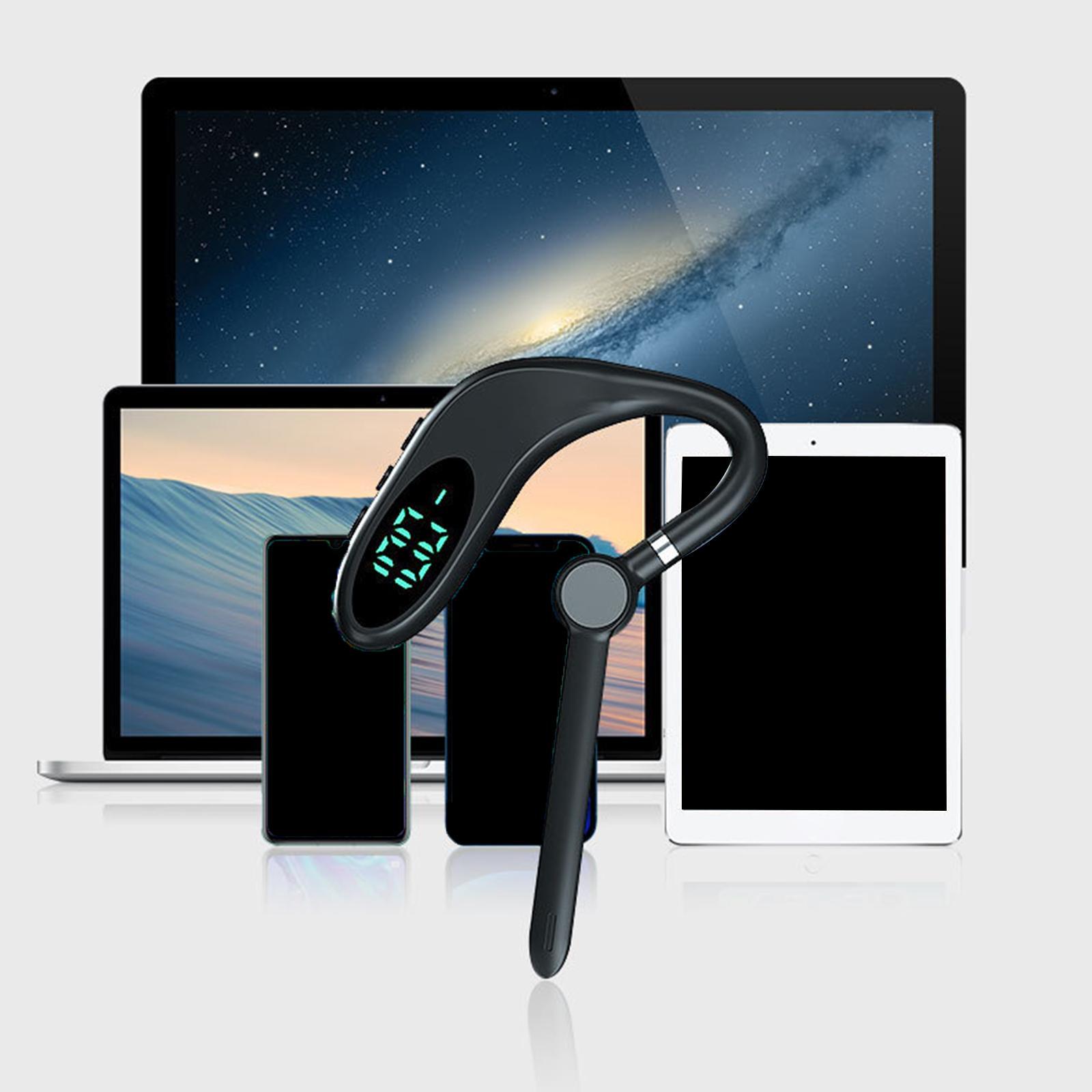 Bluetooth Earpiece Noise Cancelling Hands Free Lightweight Headset for Business Workout