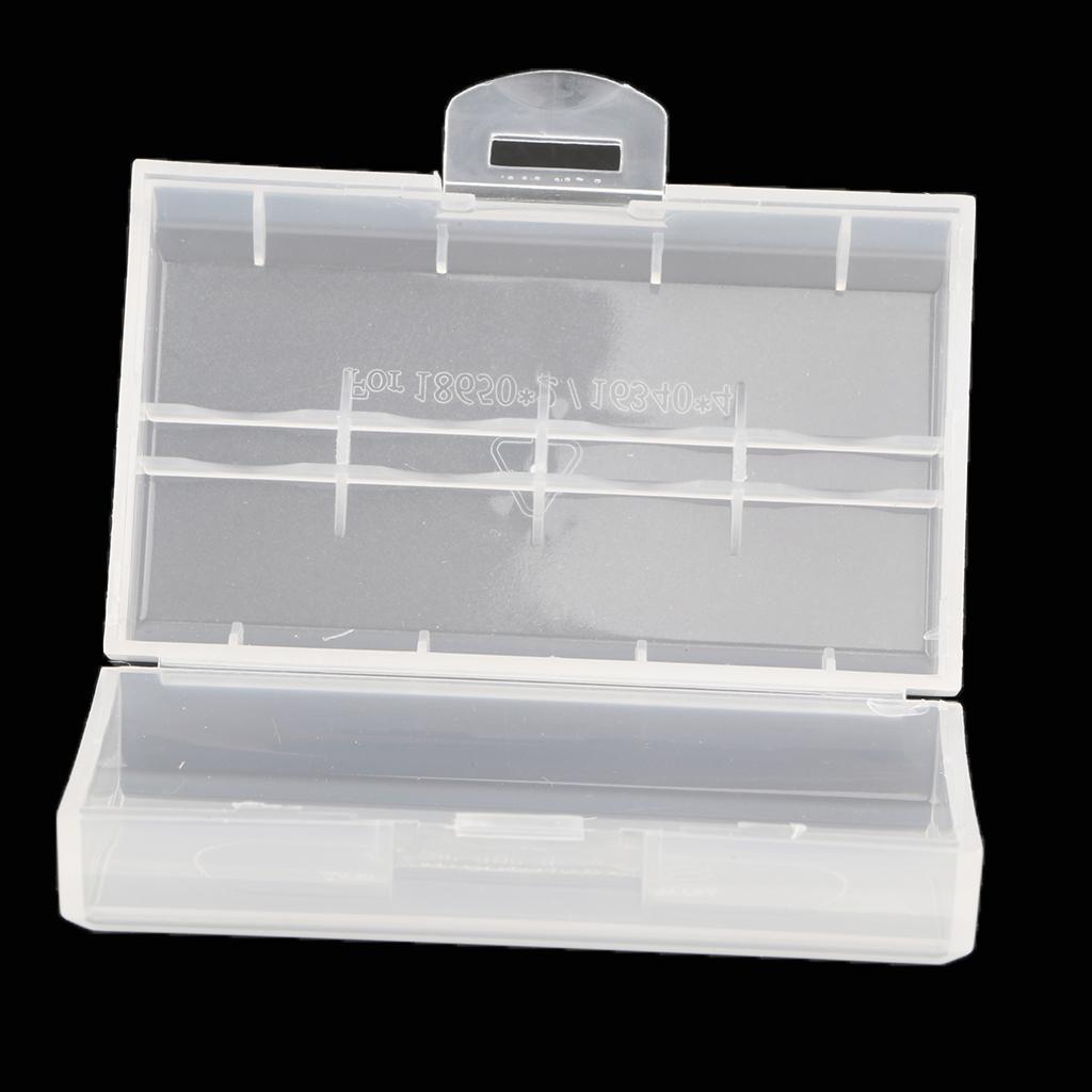 10x Clear Plastic Battery Organizer Storage Case Holder For 18650 Batteries