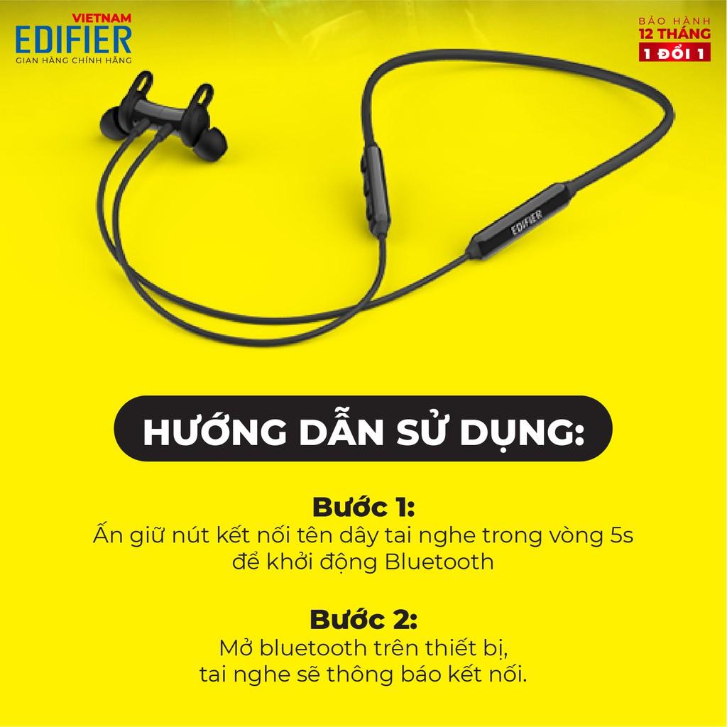 Tai nghe Bluetooth 5.1 EDIFIER W200BT Plus Âm thanh Stereo Chống nước IP54 - Hàng chính hãng