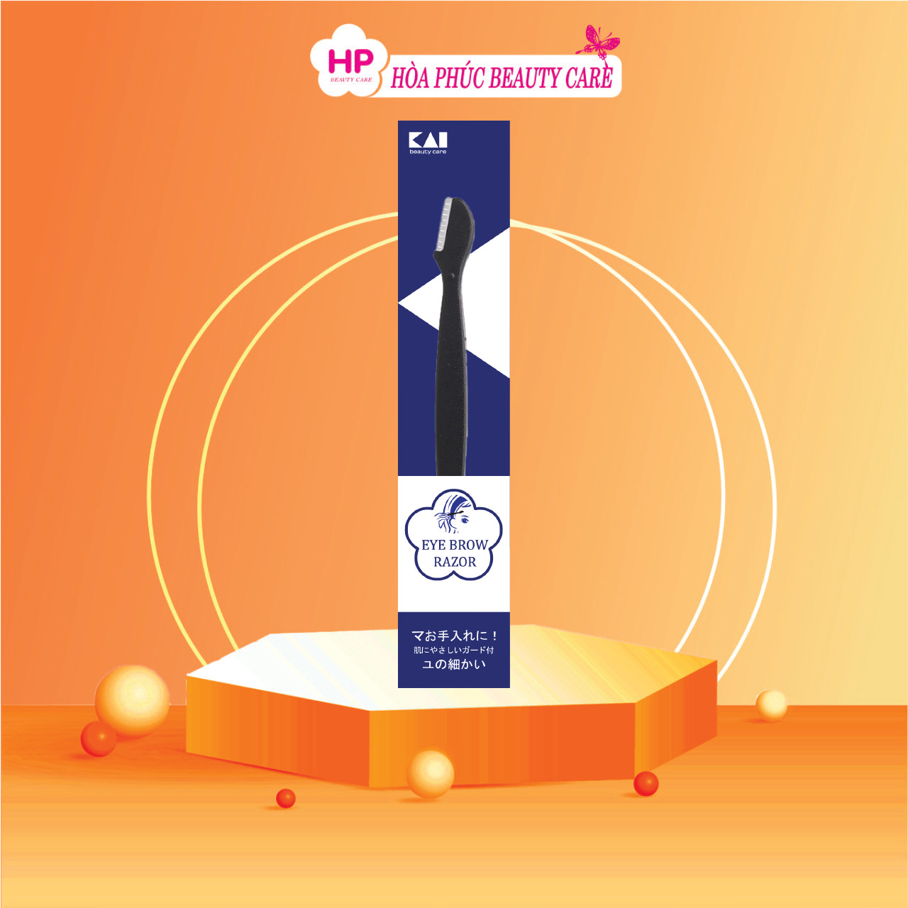 Dao Cạo Lông Mày Kai Groom 38531 - HC1162 Màu Đen (Lẻ 1 Cây)