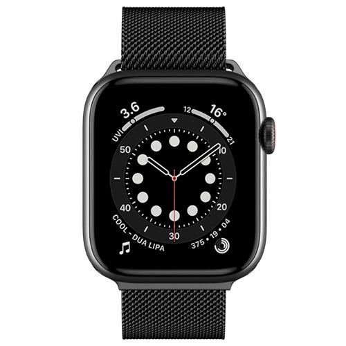 Dây đeo SwitchEasy Mesh Stainless Steel Màu Black For Apple Watch Series (1~8/ SE/Ultra) Hàng Chính Hãng