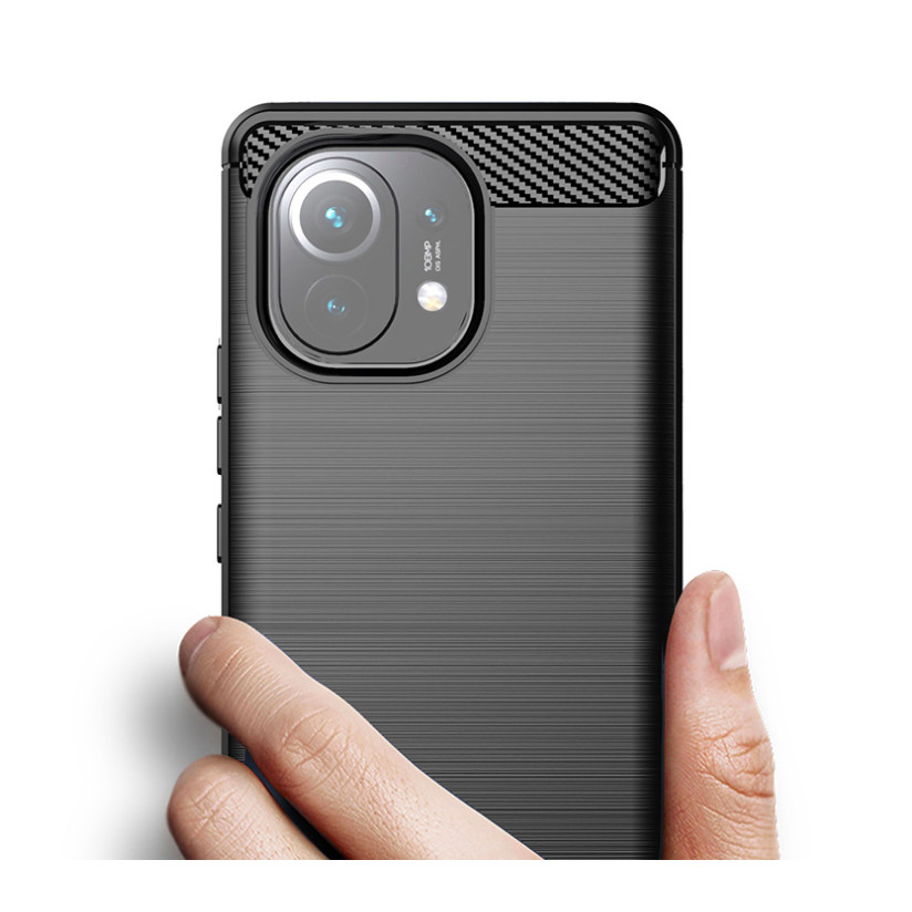 Ốp lưng chống sốc Vân Sợi Carbon cho Xiaomi Mi 11 hàng nhập khẩu