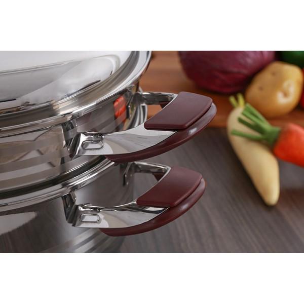 Bộ Xửng Hấp Inox 304 Cao Cấp 3 Đáy 2 Tầng Happy Cook ST32-2