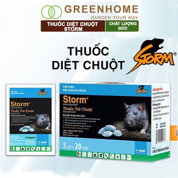 Thuốc diệt chuột sinh học Storm, hiệu quả, an toàn với người, vật nuôi |Greenhome