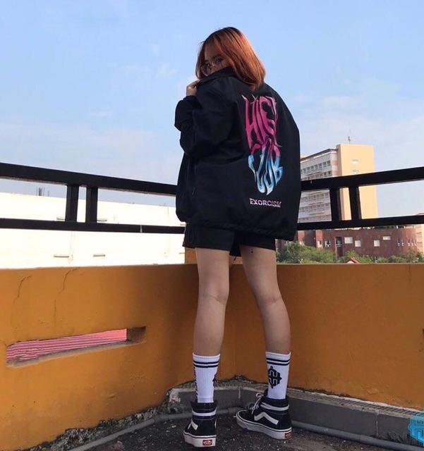 Áo khoác dù nam nữ in kí hiệu