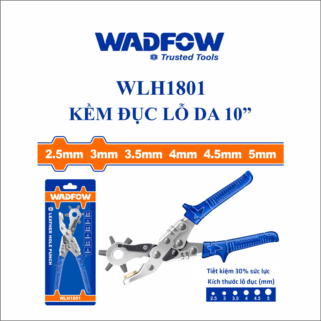 [CHÍNH HÃNG] Kềm đục lỗ da 10&quot; WADFOW WLH1801