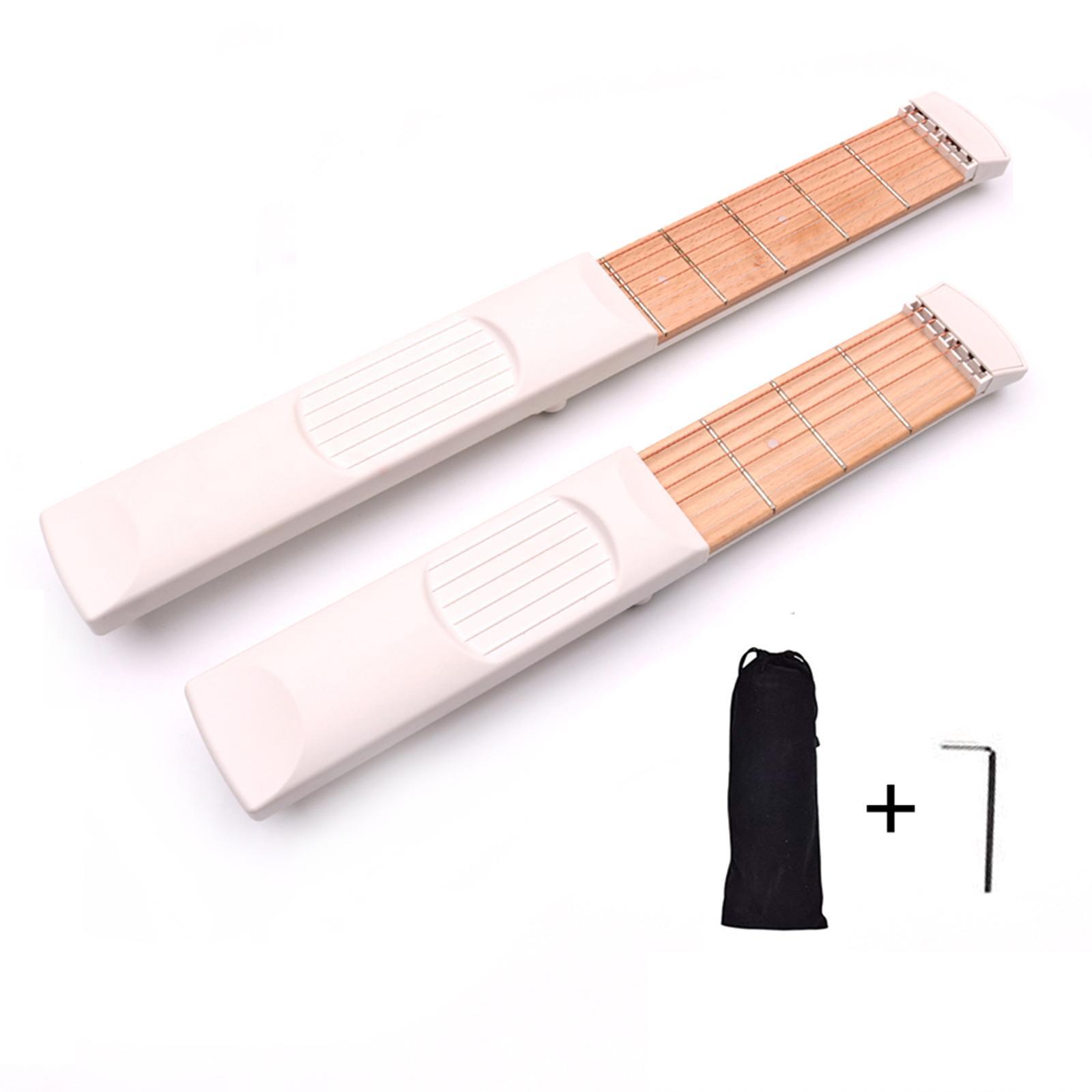 4 Fret 6 Fret Pocket Guitar Chords Trainer Left Hand with Storage Bag and Wrench for Beginner