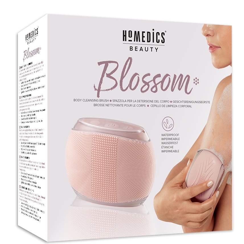 Máy tẩy da chết và massage cơ thể USA Silicone kháng khuẩn, công nghệ siêu âm HoMedics BDY-300 nhập khẩu  USA