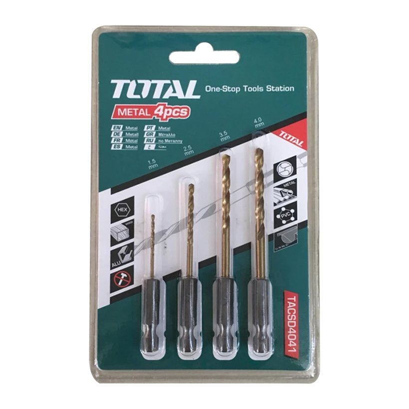 Bộ mũi khoan kim loại đuôi gài lục giác Total - TACSD4041