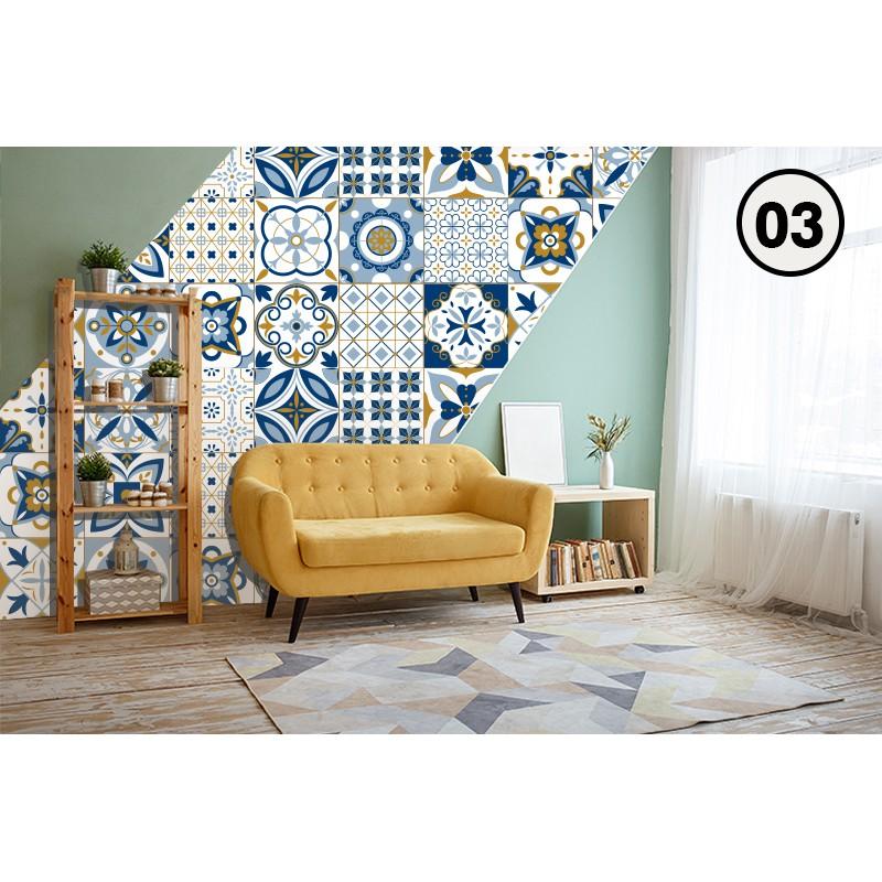 Giấy dán tường nhà bếp, miếng dán bếp chống bắn dầu mỡ, chịu nhiệt cao | Decal Dán Bếp Xanh Vàng