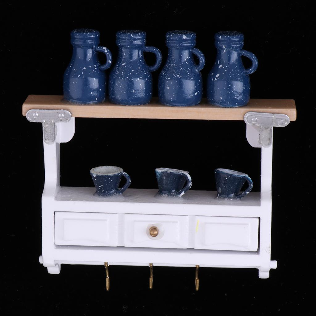 DOLLHOUSE MINIATURE KITCHEN WALL CABINET FOR 1/12 SCALE DOLLHOUSE DECORATION